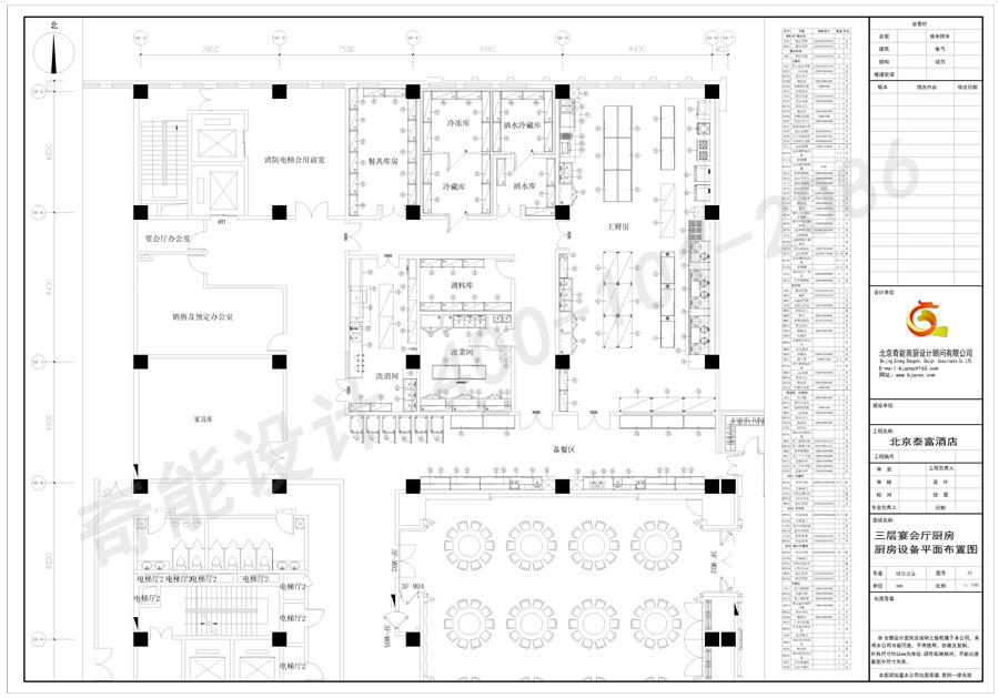 酒店宴會廳廚房平面圖 酒店宴會廳廚房平面圖